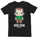 LICENSED CHARACTER キャラクター Tシャツ 黒色 ブラック 【 LICENSED CHARACTER THE BIG BANG THEORY CHIBI SHELDON TEE BLACK 】 メンズファッション トップス Tシャツ カットソー
