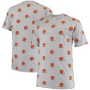 ファナティクス FANATICS 灰色 グレー グレイ クリーブランド ブラウンズ Tシャツ 【大きめ】 【 GRAY FANATICS HEATHERED ALL OVER PRINT TSHIRT BRN GREY 】 メンズファッション トップス Tシャツ カットソ