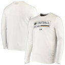 アンダーアーマー UNDER ARMOUR 白色 ホワイト サイドライン スリーブ Tシャツ ノートルダム ファイティングアイリッシュ 長袖 【 SLEEVE UNDER ARMOUR WHITE SIDELINE TSHIRT NTD 】 メンズファッション