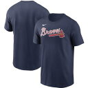 ナイキ NIKE 紺色 ネイビー アトランタ ブレーブス チーム Tシャツ 【 TEAM NIKE NAVY WORDMARK TSHIRT BRV 】 メンズファッション トップス Tシャツ カットソー