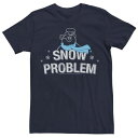 ショッピングsnowman キャラクター Tシャツ 紺色 ネイビー 【 LICENSED CHARACTER FROSTY THE SNOWMAN SNOW PROBLEM TEE NAVY 】