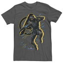 MARVEL グラフィック Tシャツ チャコール 【 MARVEL AVENGERS ENDGAME RONIN SPLATTER POSE GRAPHIC TEE CHARCOAL 】 メンズファッション トップス Tシャツ カットソー