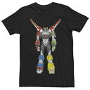 LICENSED CHARACTER キャラクター ディフェンダー グラフィック Tシャツ 黒 ブラック 【 BLACK LICENSED CHARACTER VOLTRON LEGENDARY DEFENDER PORTRAIT GRAPHIC TEE 】 メンズファッション トップス Tシャツ カット