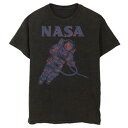 UNBRANDED グラフィック Tシャツ 黒 ブラック 【 BLACK UNBRANDED NASA NEON ASTRONAUT COWBOY IN SPACE GRAPHIC TEE 】 メンズファッション トップス Tシャツ カットソー