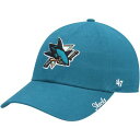 UNBRANDED シャークス チーム 青色 ブルー '47 サンノゼ 【 TEAM UNBRANDED TEAL MIATA CLEAN UP ADJUSTABLE HAT SKS BLUE 】 バッグ キャップ 帽子 レディースキャップ 帽子