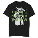 STAR WARS グラフィック Tシャツ 黒色 ブラック スターウォーズ : 【 CLONE WARS YODA JEDI MASTER TEXT OVERLAY GRAPHIC TEE BLACK 】 キッズ ベビー マタニティ トップス Tシャツ