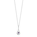 銀色 シルバー 白色 ホワイト & 【 SILVER UNBRANDED STERLING AMETHYST LABCREATED WHITE SAPPHIRE TEARDROP PENDANT 】