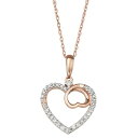 ローズ ゴールド ダイヤモンド T.W. 【 ROSE UNBRANDED 10K GOLD 1 6 CARAT DIAMOND DOUBLE HEART PENDANT 】