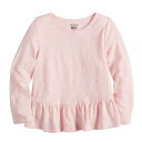 JUMPING BEANS ベビー 赤ちゃん用 スリーブ Tシャツ ピンク 長袖 【 SLEEVE PINK JUMPING BEANS TODDLER PEPLUM TEE LIGHT 】 キッズ ベビー マタニティ トップス Tシャツ