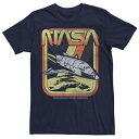 LICENSED CHARACTER キャラクター Tシャツ 紺色 ネイビー 【 LICENSED CHARACTER NASA RETRO ROCKET POSTER TEE NAVY 】 メンズファッション トップス Tシャツ カットソー