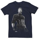 Tシャツ 紺 ネイビー 【 NAVY AVENGERS INFINITY WAR CAPTAIN AMERICA TEE 】 メンズファッション トップス Tシャツ カットソー
