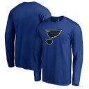 ファナティクス FANATICS 青色 ブルー ブルース チーム ロゴ スリーブ Tシャツ セントルイス 長袖 【 TEAM SLEEVE FANATICS BRANDED BLUE PRIMARY LOGO TSHIRT BLU 】 メンズファッション トップス Tシャツ カ