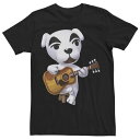LICENSED CHARACTER キャラクター Tシャツ 黒色 ブラック K.K. 【 LICENSED CHARACTER NINTENDO ANIMAL CROSSING SLIDER TEE BLACK 】 メンズファッション トップス Tシャツ カットソー