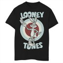 LICENSED CHARACTER キャラクター グラフィック Tシャツ 黒色 ブラック 【 LICENSED CHARACTER LOONEY TUNES BUGS BUNNY BUGSY RETRO POSTER GRAPHIC TEE BLACK 】 キッズ ベビー マタニティ トップス Tシャツ