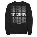 STAR WARS スウェットシャツ トレーナー 黒色 ブラック スターウォーズ 【 THE MANDALORIAN THIS IS WAY TEXT STACK SWEATSHIRT BLACK 】