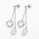 ロゴアート ジャイアンツ 銀色 シルバー イヤリング 灰色 グレー サンフランシスコ 【 SILVER LOGOART BELOVED STERLING LINEAR DROP EARRINGS GREY 】