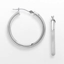 ゴールド 白色 ホワイト フープ イヤリング 【 EVERLASTING GOLD 10K WHITE HOOP EARRINGS 】