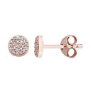 ゴールド ダイヤモンド イヤリング ローズ T.W. 【 ROSE UNBRANDED 10K GOLD 1 10 CARAT DIAMOND CIRCLE EARRINGS 】