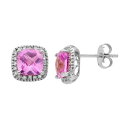 ピンク ダイヤモンド ゴールド イヤリング 白色 ホワイト T.W. 【 PINK UNBRANDED LABCREATED SAPPHIRE AND 1 6 CARAT DIAMOND 10K GOLD HALO BUTTON STUD EARRINGS WHITE 】