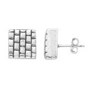 銀色 シルバー イヤリング A&M 【 SILVER STERLING SQUARE STUD EARRINGS 】