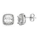 白色 ホワイト ダイヤモンド ゴールド イヤリング & T.W. 【 UNBRANDED LABCREATED WHITE SAPPHIRE 1 6 CARAT DIAMOND 10K GOLD HALO BUTTON STUD EARRINGS 】