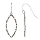 イヤリング 【 TORI HILL MARCASITE OPEN MARQUISE DROP EARRINGS SILVERTONE 】