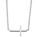 銀色 シルバー ネックレス ジュニア キッズ 【 SILVER CHARMING GIRL STERLING CROSS BAR NECKLACE TONE 】