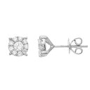白色 ホワイト ゴールド ダイヤモンド イヤリング T.W. 【 UNBRANDED 10K WHITE GOLD 1 2 CARAT IGI CERTIFIED DIAMOND HALO STUD EARRINGS WHGOLD 】