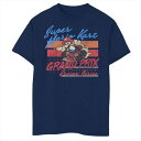 キャラクター グランド プリックス Tシャツ 紺色 ネイビー 【 LICENSED CHARACTER NINTENDO MARIO KART GRAND PRIX RACING RETRO DISTRESSED TEE NAVY 】