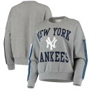 UNBRANDED タッチ 灰色 グレー グレイ ヤンキース スウェットシャツ トレーナー ニューヨーク 【 GRAY UNBRANDED TOUCH HEATHERED SLOUCHY FRESHMAN SWEATSHIRT YNK GREY 】 レディースファッション トップス ス