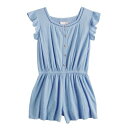 SO スリーブ ロンパース 青色 ブルー & 【 SLEEVE SO S 420 BUTTON UP RUFFLE ROMPER IN REGULAR PLUS SIZE BLUE 】 キッズ ベビー マタニティ