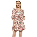 アレクシアアドマー ALEXIA ADMOR ボタンダウン ドレス 赤 レッド 【 RED ALEXIA ADMOR ADRIANA BUTTONDOWN SHIRT DRESS DITZY 】 レディースファッション ドレス