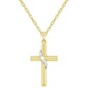 ゴールド 【 UNBRANDED TWO TONE 14K GOLD CROSS PENDANT 】