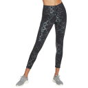 スケッチャーズ レギンス タイツ 黒色 ブラック 【 SKECHERS GOFLEX PYTHON FOIL HIGHWAISTED ANKLE LEGGINGS BLACK 】