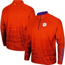 コロシアム COLOSSEUM 橙 オレンジ クレムソン タイガース ラグラン ジャケット メンズ 【 ORANGE COLOSSEUM REVERTIGO RAGLAN QUARTERZIP JACKET CLM 】