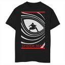 マーベル グラフィック Tシャツ 黒色 ブラック 【 MARVEL SPIDERMAN FAR FROM HOME SILHOUETTE POSTER GRAPHIC TEE BLACK 】