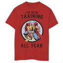 マーベル トレーニング グラフィック Tシャツ 赤 レッド I'VE 【 RED MARVEL AVENGERS THOR BEEN TRAINING ALL YEAR GRAPHIC TEE 】