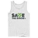 キャラクター タンクトップ 白色 ホワイト WORLD_ DINOS! 【 LICENSED CHARACTER JURASSIC FALLEN KINGDOM SAVE THE TANK WHITE 】