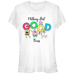 ニコロデオン <strong>スポンジボブ</strong> グラフィック <strong>Tシャツ</strong> 白色 ホワイト 【 NICKELODEON SPONGEBOB SQUAREPANTS NOTHING BUT GOOD TIMES GRAPHIC TEE / WHITE 】 キッズ ベビー マタニティ トップス カットソー