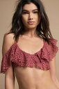 【3店舗買い回りで最大P10倍! 1/20-1/31迄】TOBI 【 ARIEL ASYMMETRICAL BIKINI TOP ROSE 】 レディースファッション 水着 送料無料