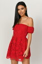 トビ TOBI ドレス 赤 レッド 【 RED TOBI MY LACE RULES SKATER DRESS IN 】