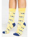 【スーパーセール商品 12/4-12/11】ANA ACCESSORIES 【 MOODY BISH CREW SOCKS YELLOW 】 インナー 下着 ナイトウエア レディース 下 レッグ 送料無料