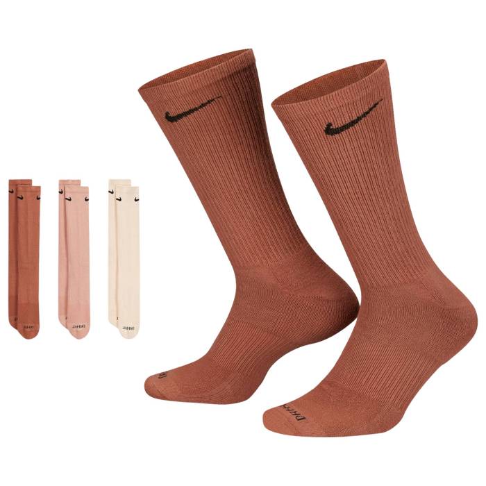 ナイキ Nike 【 3 Pack Dri-Fit Plus Crew Socks Men's Beige/Beige 】 ドライフィット クルー ソックス・靴下 インナー 下着 ナイトウェア メンズ 靴下 レッグウェア 靴下 メンズ ベージュ