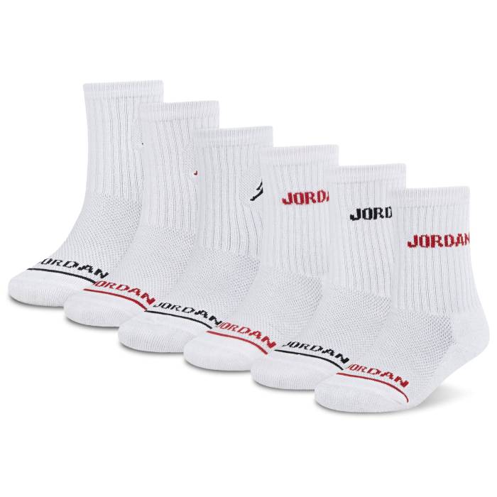 ナイキ ジョーダン Jordan 【 Legend Crew 6-Pack Socks Boys' Grade School White/White 】 Legend レジェンド クルー ソックス・靴下 キッズ ベビー マタニティ キッズファッション 靴下 レッグウェア 靴下 白色