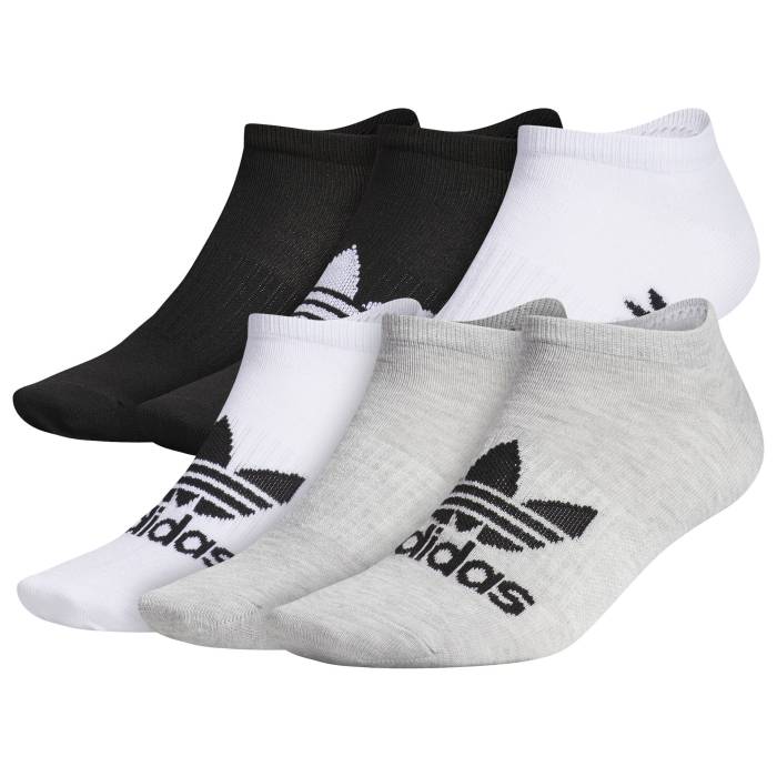 アディダス Adidas Originals 【 6 Pack No Show Socks Men's Gray/White/Black 】 ソックス・靴下 インナー 下着 ナイトウェア メンズ 靴下 レッグウェア 靴下 メンズ gray 灰色・グレー・グレイ 白色 ホワイト