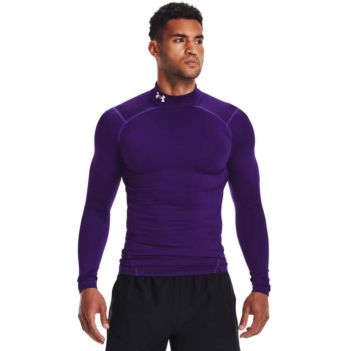 アンダーアーマー Under Armour 【 Cg Armour Comp Mock Men's White/Purple 】 スポーツ アウトドア スポーツウェア アクセサリー スポーツ用インナー メンズインナー トップス メンズ 白色 ホワイト Purple