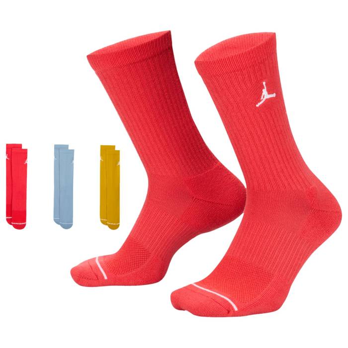 ナイキ ジョーダン Jordan 【 Every Day Cushioned Crew 3 Pack Socks Men's Yellow/White/Blue 】 クルー ソックス・靴下 インナー 下着 ナイトウェア メンズ 靴下 レッグウェア 靴下 メンズ yellow 黄色・イエロー