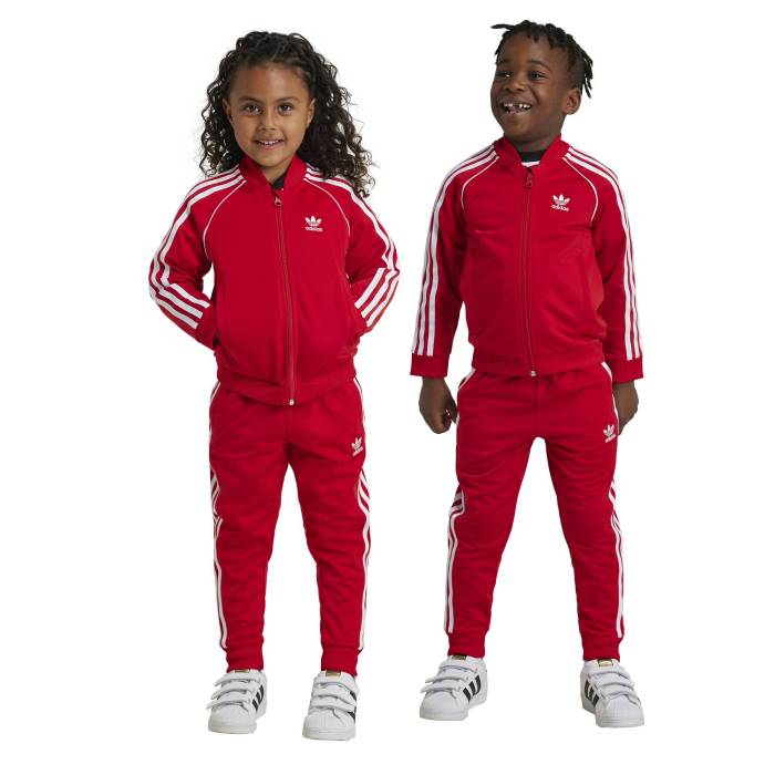 アディダス Adidas Originals 【 Superstar Track Suit Girls' Preschool Better Scarlet 】 Superstar スーパースター トラック スーツ キッズ ベビー マタニティ キッズファッション その他