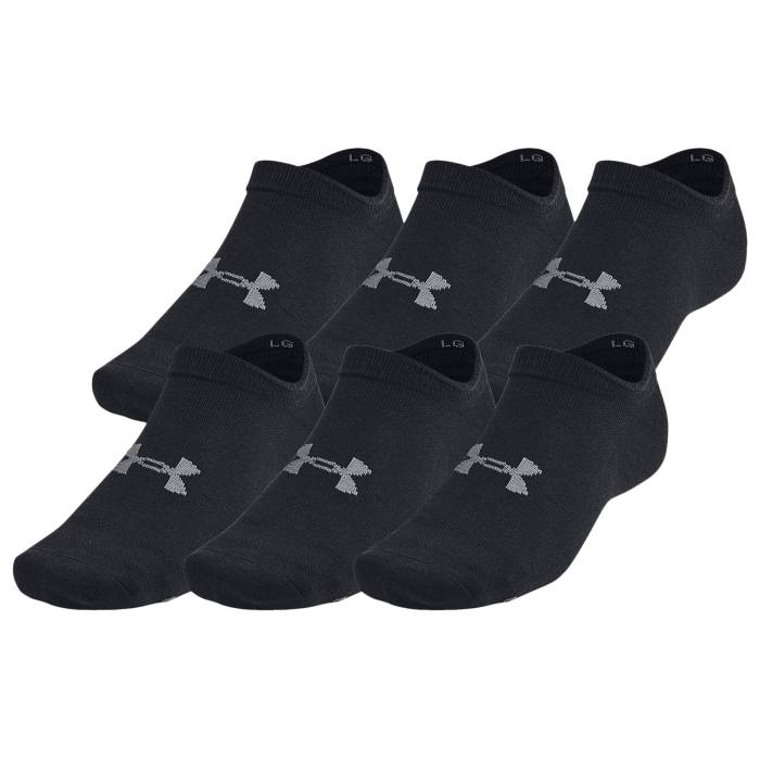 アンダーアーマー Under Armour 【 Essential 6 Pack No Show Socks Men's Black/Black/Castlerock 】 ソックス・靴下 インナー 下着 ナイトウェア メンズ 靴下 レッグウェア 靴下 メンズ 黒色 ブラック