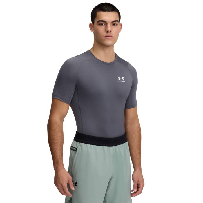 アンダーアーマー Under Armour 【 Heatgear Armour Compression S/S Football T-Shirt Men's Castlerock/White 】 コンプレッション 半袖 Tシャツ フットボール Tシャツ スポーツ アウトドア スポーツウェア アクセサ